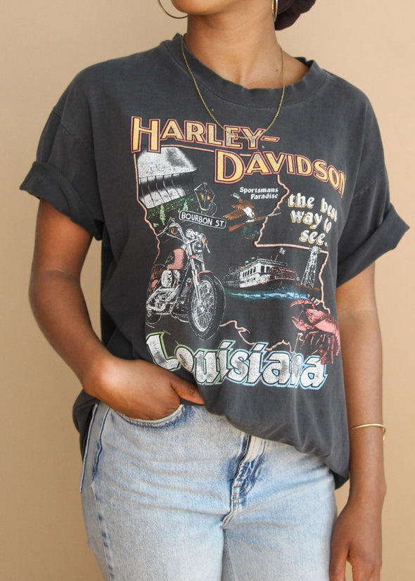 Vintage 1998 Harley New Orleans Faded Tee