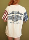 Vintage 1997 Harley Eagle Flag Tee