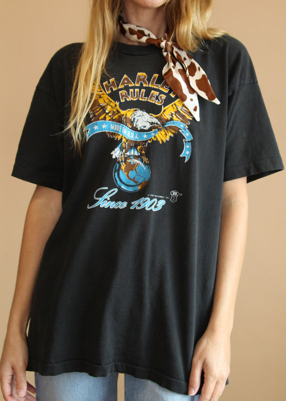 Vintage 1987 Harley Rules Las Vegas Tee