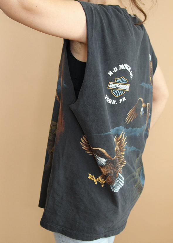 Vintage 1996 Soaring High Harley Muscle Tank