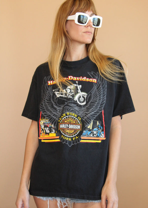 Vintage 1995 Harley York PA Tee