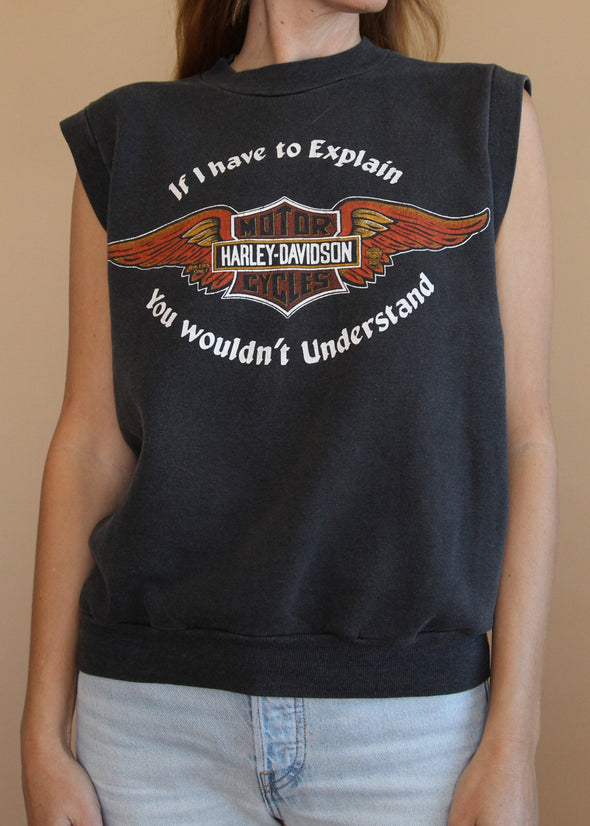 Vintage 1987 If I Have to Explain Harley Sweatshirt
