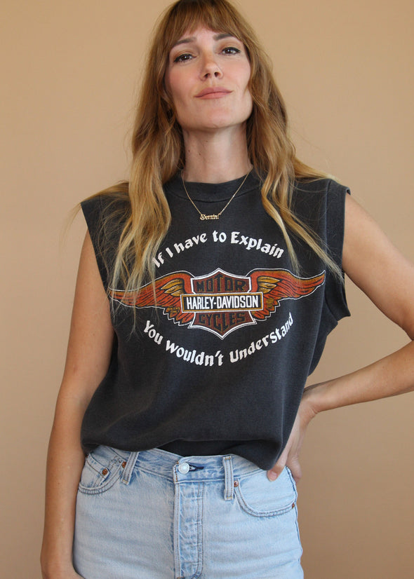 Vintage 1987 If I Have to Explain Harley Sweatshirt