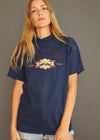 Vintage 90s Las Vegas Mock Neck Embroidered Tee