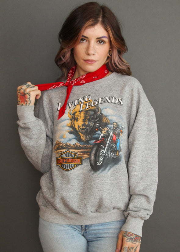 Vintage 90s Living Legends Harley Sweatshirt