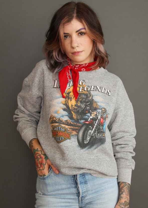 Vintage 90s Living Legends Harley Sweatshirt