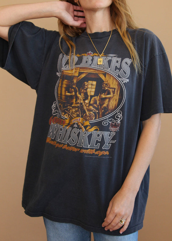 Vintage 90's Old Bike's and Whiskey Tee