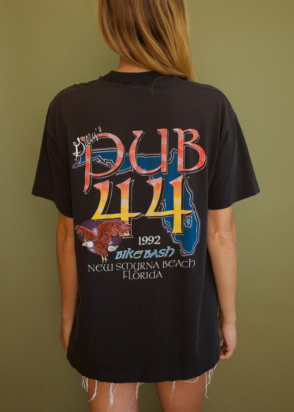 Vintage 1992 Gilly's Pub 44 Bike Week Grungy Tee