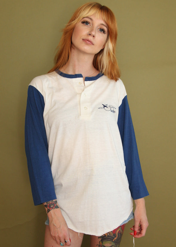 Vintage 1980s Santa Cruz Thin Raglan
