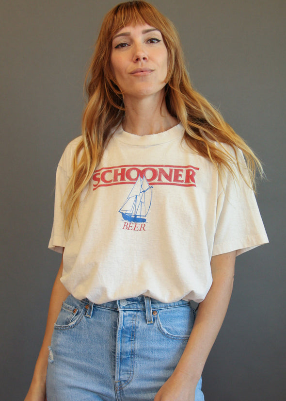 Vintage 1980's Thin Schooner Beer Tee