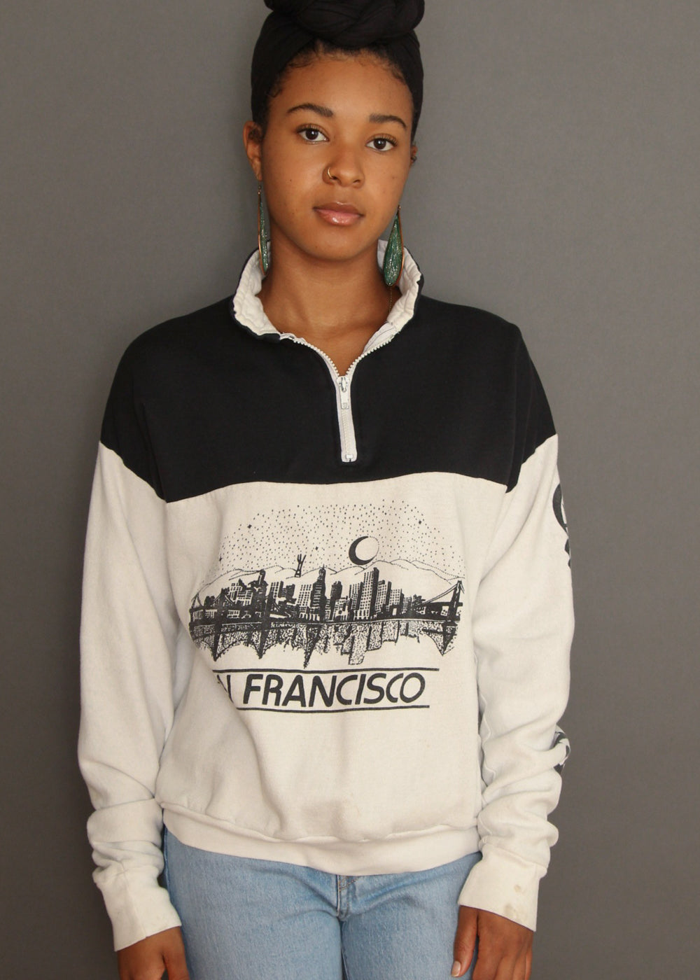 Vintage 80s/90s San Francisco Quarter Zip Sweatshirt – Electric West