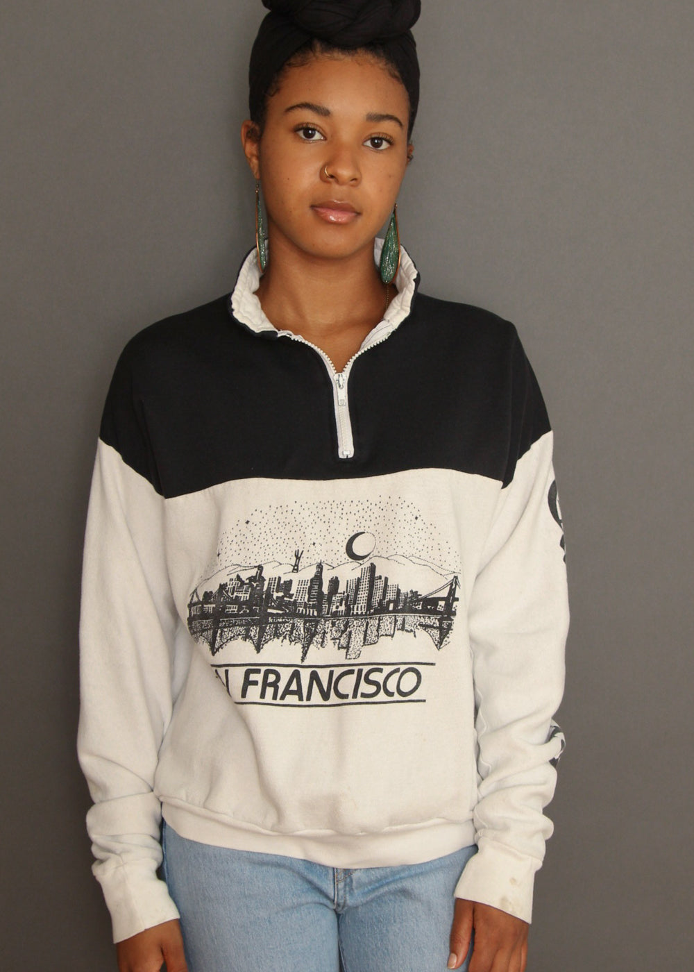 Vintage 80s 90s San Francisco Quarter Zip Sweatshirt