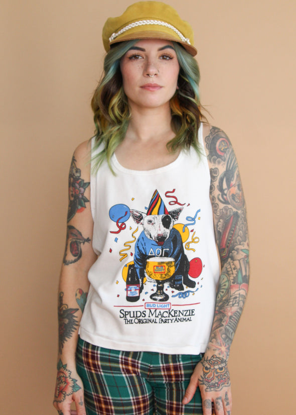 Vintage Boxy Spuds MacKenzie Bud Light Tank