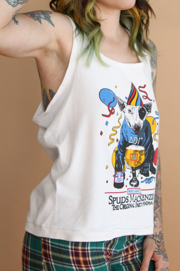 Vintage Boxy Spuds MacKenzie Bud Light Tank