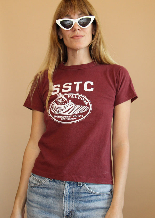 Vintage 70s/80s Silver Springs Falcons Track Tee