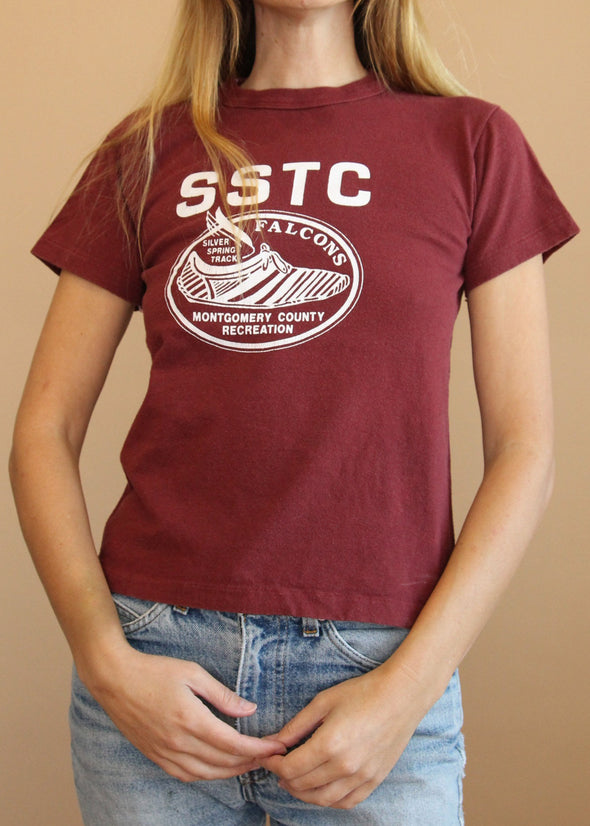 Vintage 70s/80s Silver Springs Falcons Track Tee