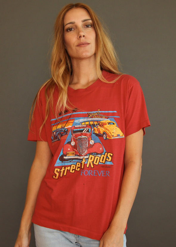 Vintage 1980s Soft and Thin Street Rods Tee