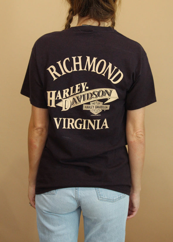 Vintage 1993 Striped Harley Tee