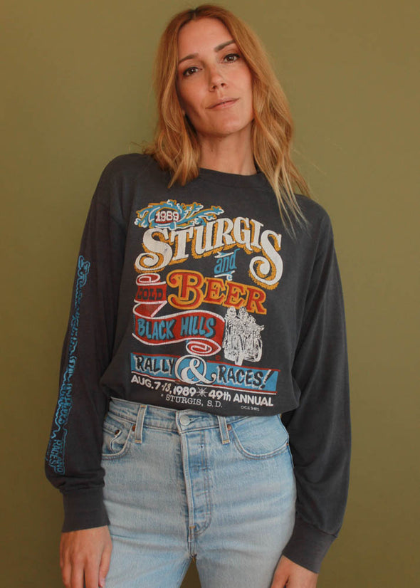 Vintage 1989 Sturgis and Cold Beer Long Sleeve
