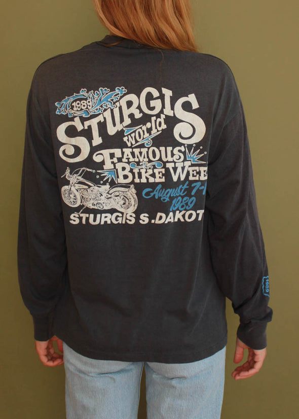 Vintage 1989 Sturgis and Cold Beer Long Sleeve