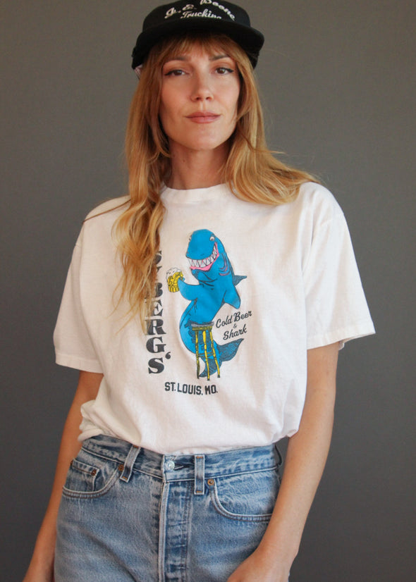 Vintage 1980's Syberg's Shark Beer Tee