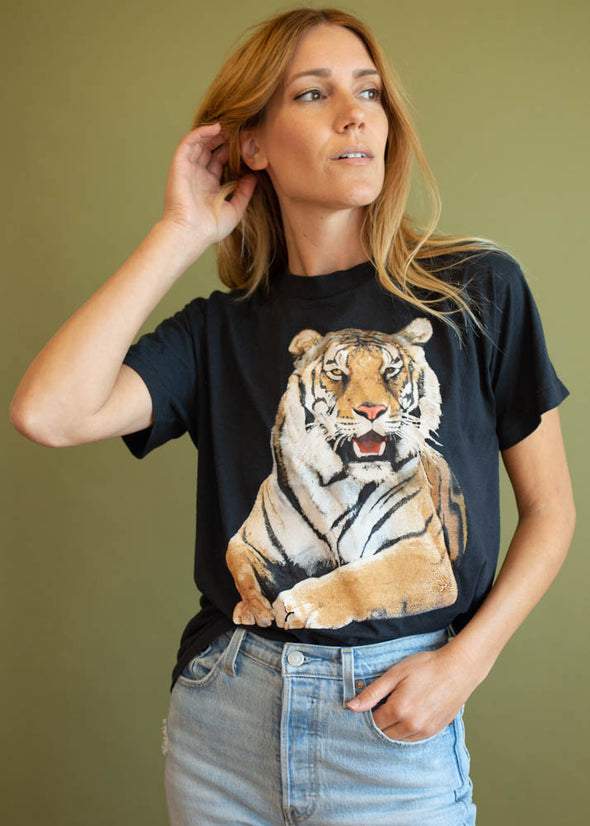 Vintage 1980s Paper Thin Tiger Tee