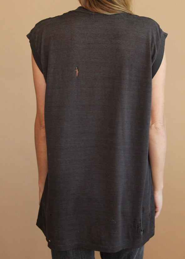 Vintage 1990 Paper Thin Trashed Harley Bike Week Tank