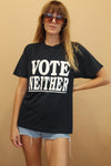 Vintage 1980's Vote Neither Tee