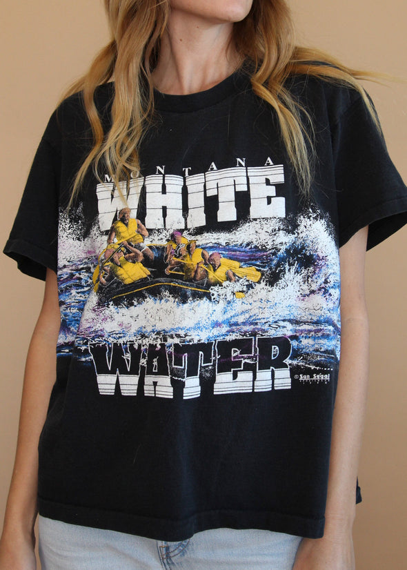 Vintage 1990 Montana White Water Tee