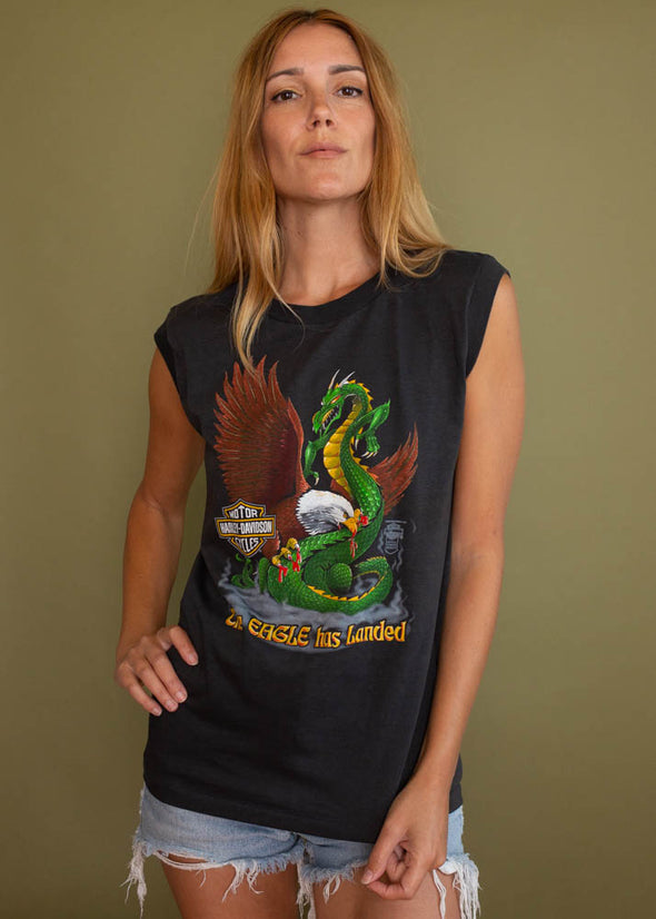 Vintage 1986 The Eagle Has Landed Harley Tank