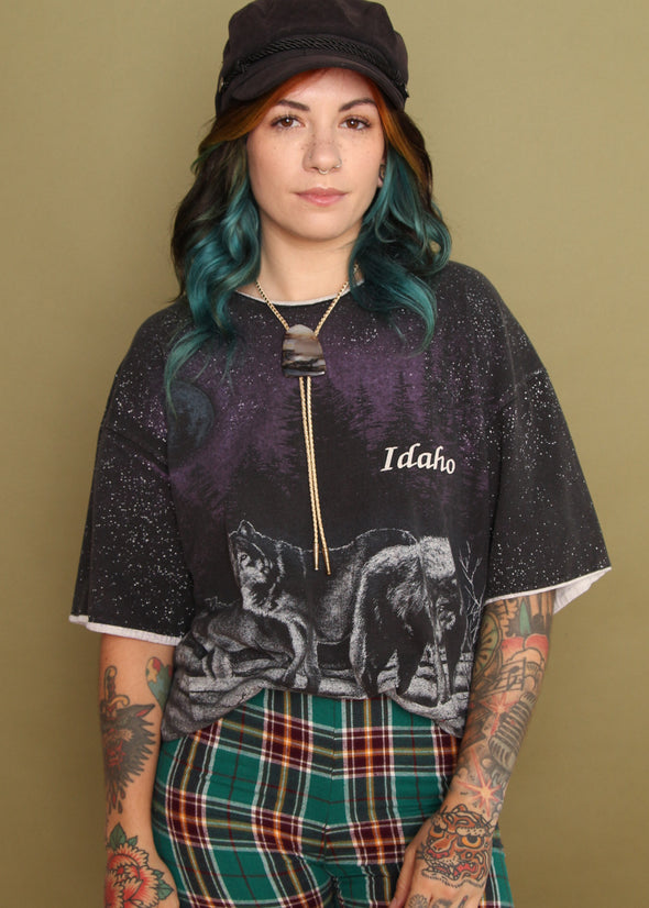 Vintage 1991 San Segal Idaho Wolf Tee
