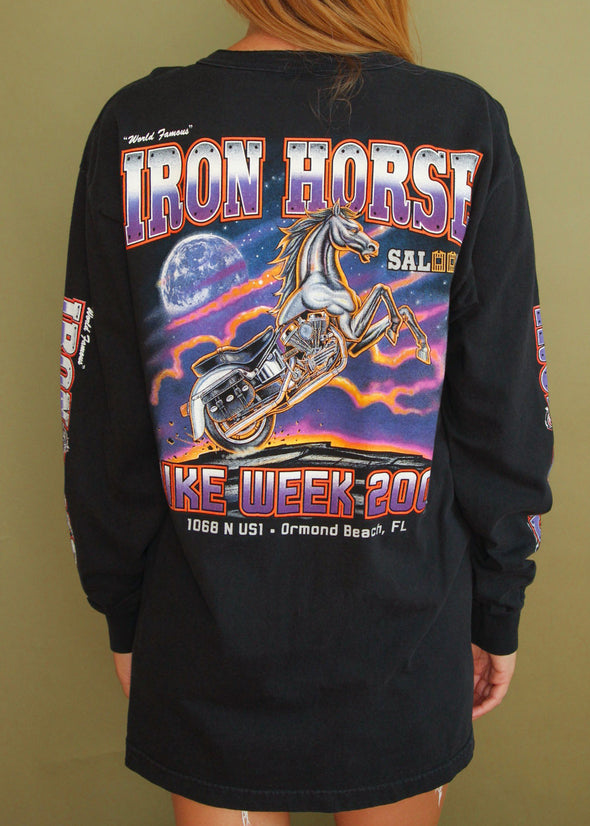 Vintage Y2K Bike Week Iron Horse Saloon Henley