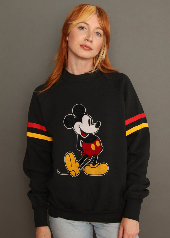 Vintage Mickey Striped Sweatshirt