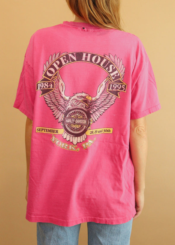 Vintage 1995 Pink Harley PA Tee
