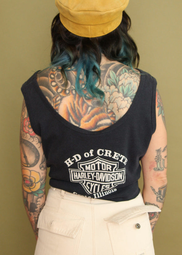 Vintage 80s Harley Knotted Tank