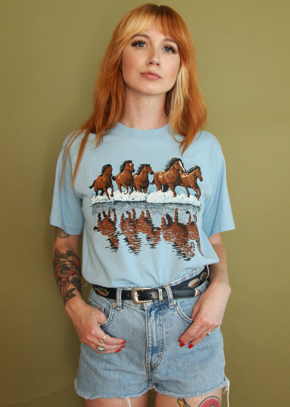 Vintage 90s Wild Horses Tee