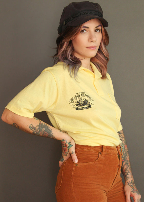 Vintage 1992 Wings Over the Rockies Biker Polo