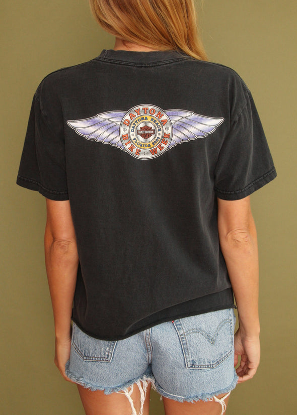 Vintage Y2K Daytona Bike Week Harley Distressed Tee