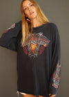 Y2K Harley Long Sleeve Flame Tee